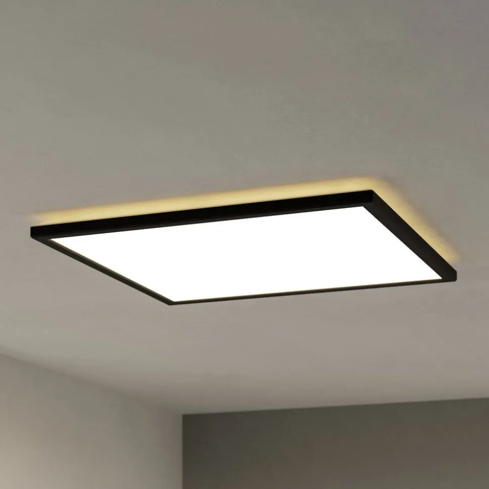 EGLO connect LED-taklampe Rovito-Z, svart, 50 x 50 cm