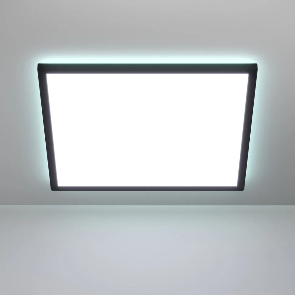 EGLO connect LED-taklampe Rovito-Z, svart, 50 x 50 cm