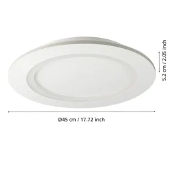 EGLO connect LED-taklampe Padrogiano-Z, Ø 45 cm, hvit