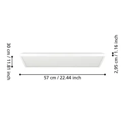 EGLO connect LED-taklampe Rovito-Z, hvit, 57 x 30 cm
