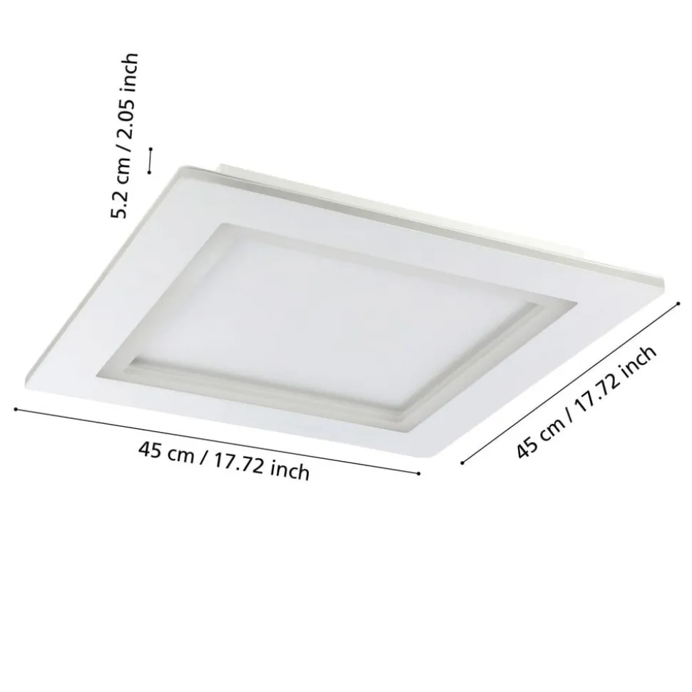 EGLO connect LED-taklampe Padrogiano-Z 1 lyskilde, 45 x 45 cm