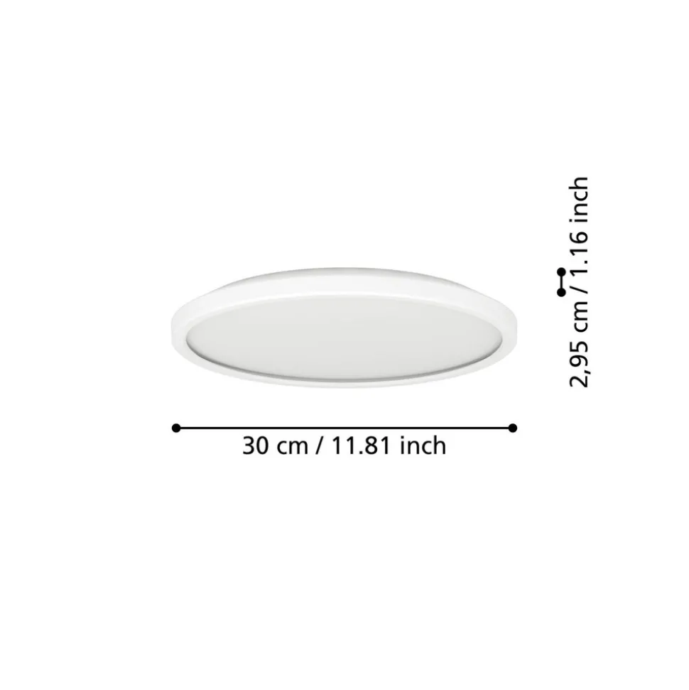 EGLO connect LED-taklampe Rovito-Z, hvit, Ø 30 cm