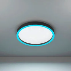 EGLO connect Montemorelos-Z, RGBW, svart, Ø42cm