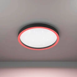 EGLO connect Montemorelos-Z, RGBW, svart, Ø42cm