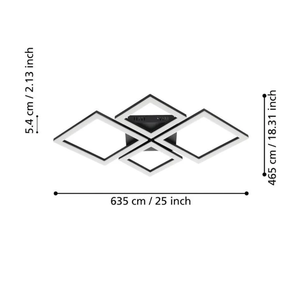 EGLO connect Paranday-Z LED-taklampe 4 lk 63cm