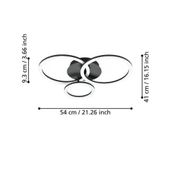 EGLO connect Parrapos-Z LED-taklampe, 3 lyskilder