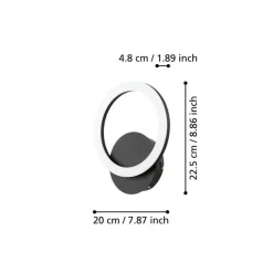 EGLO connect Parrapos-Z LED-vegglampe, 1 lyskilde