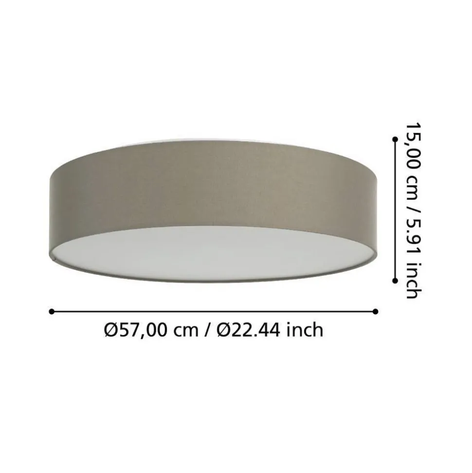EGLO connect Romao-Z LED-taklampe, Ø57cm, taupe