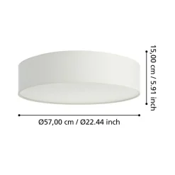 EGLO connect Romao-Z LED-taklampe, Ø57cm, hvit