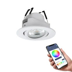 EGLO connect Saliceto-Z LED-innfellingslampe, hvit