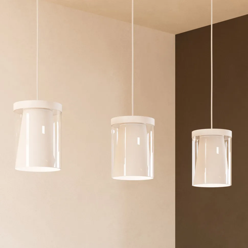 EGLO connect Smart LED-hengelampe Chiusello-Z, hvit, metall