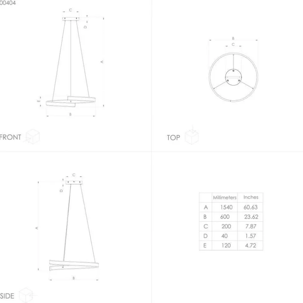 EGLO connect Smart LED-hengelampe Andabaia-Z, svart