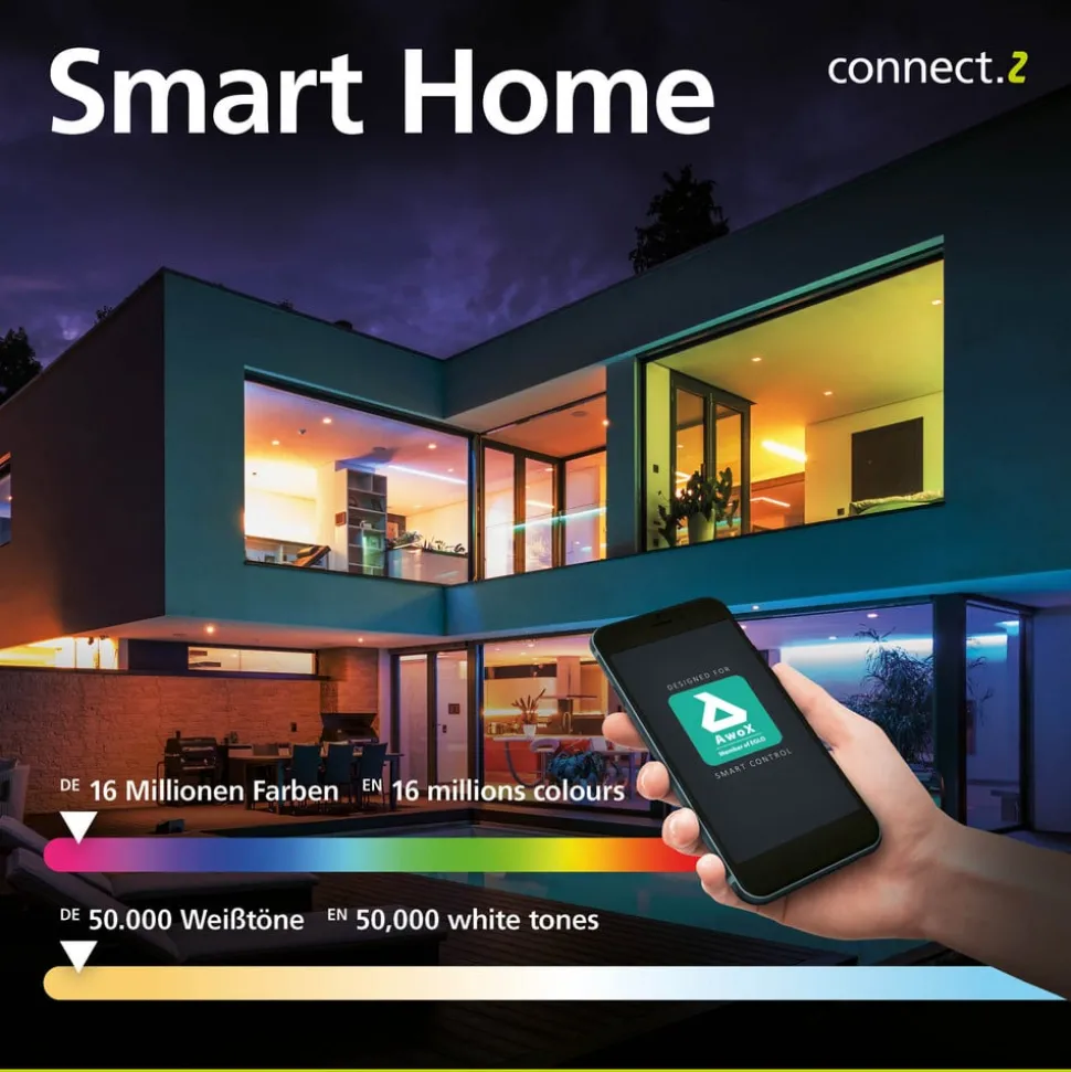 EGLO connect Smart LED-hengelampe Andabaia-Z, svart
