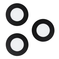 EGLO connect Smart LED-innfellingslampe Fueva-Z, svart, 3 stk