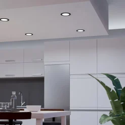 EGLO connect Smart LED-innbyggingslampe Fueva 6-Z, svart, Ø12cm