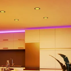 EGLO connect Smart LED-innbyggingslampe Fueva 6-Z, svart, Ø12cm