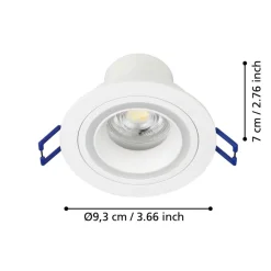 EGLO connect Smart LED-lampe Carosso-Z, Ø 9 cm, hvit