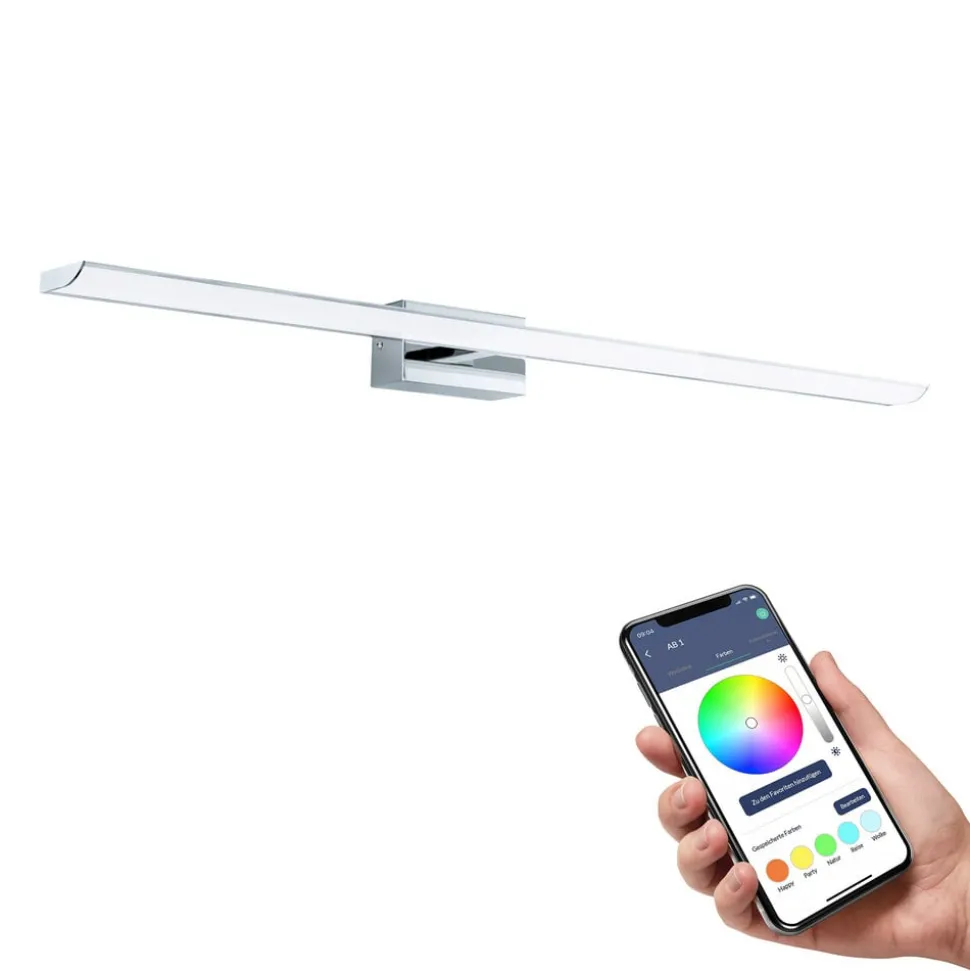 EGLO connect Smart LED-speillampe Tabiano-Z, 90,5 cm, krom