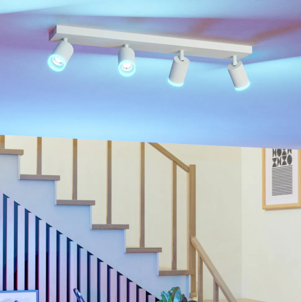 EGLO connect Smart LED-spot Melitello-Z, 4 lyskilder, hvit