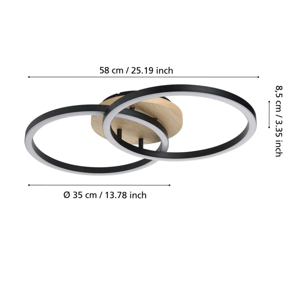 EGLO connect Smart LED-taklampe Lomaltas-Z, 58 cm, 4400 lm