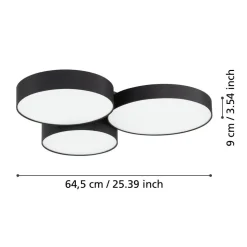 EGLO connect Smart LED-taklampe Barbano-Z, svart