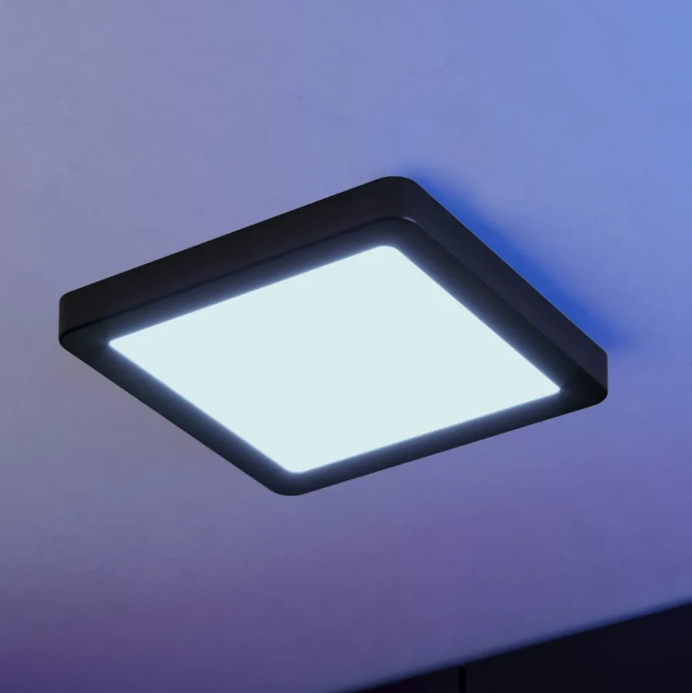 EGLO connect Smart-LED-utenpåliggende lampe Fueva 6-Z, svart, 22 cm