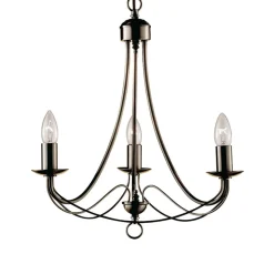 Elegant lysekrone MAYPOLE med 3 lyskilder