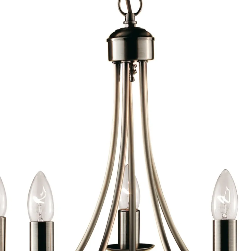 Elegant lysekrone MAYPOLE med 5 lyskilder