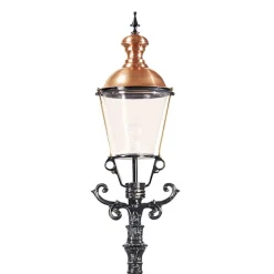 Elegant stolpelampe Düsseldorf, svart