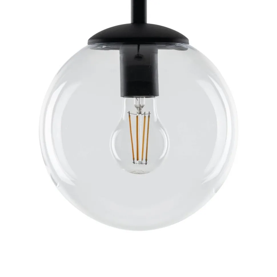 Esme hengelampe, Ø 30 cm, transparent, glass, globus, E27