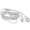 E27-sokkel med Ute-kabel, 5 m, hvit