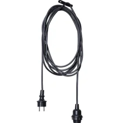 E27-sokkel med Ute-kabel, 5 m, hvit