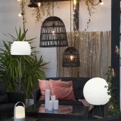 E27-stikkontakt med Ute-kabel, 5 m, svart