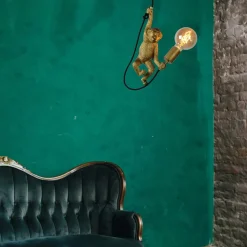 Extravaganza Chimpanse pendellampe, gull matt/svart