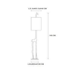 Extravaganza Miss Tall gulvlampe, matt gull