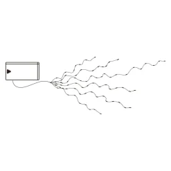 Fem stilker - LED-lysbuketten Dew Drop