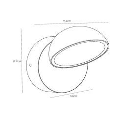 Finn LED-vegglampe, hvit, metall, IP54, dag/natt-sensor