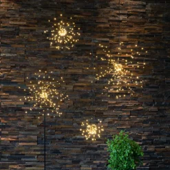 Firework LED-hengelampe, svart, metall, Ø 26 cm, støpsel