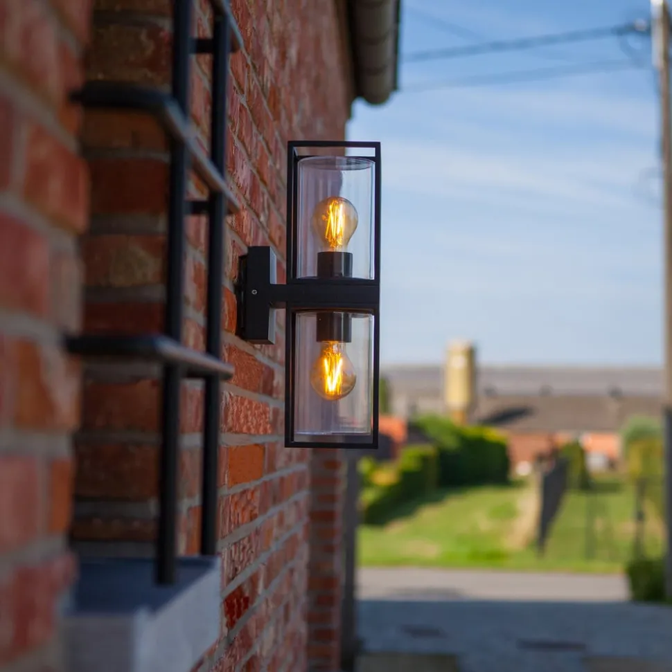 Flair utendørs vegglampe, med to lamper