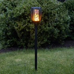 Flame LED-solcellelampe, tre bruksalternativer, 54 cm