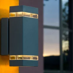 Fokus utendørs vegglampe, antrasitt