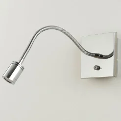 Forkrommet LED-veggleselampe Berfin, LED