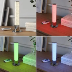 Fria LED-bordlampe, sylinder, RGB, fjernkontroll