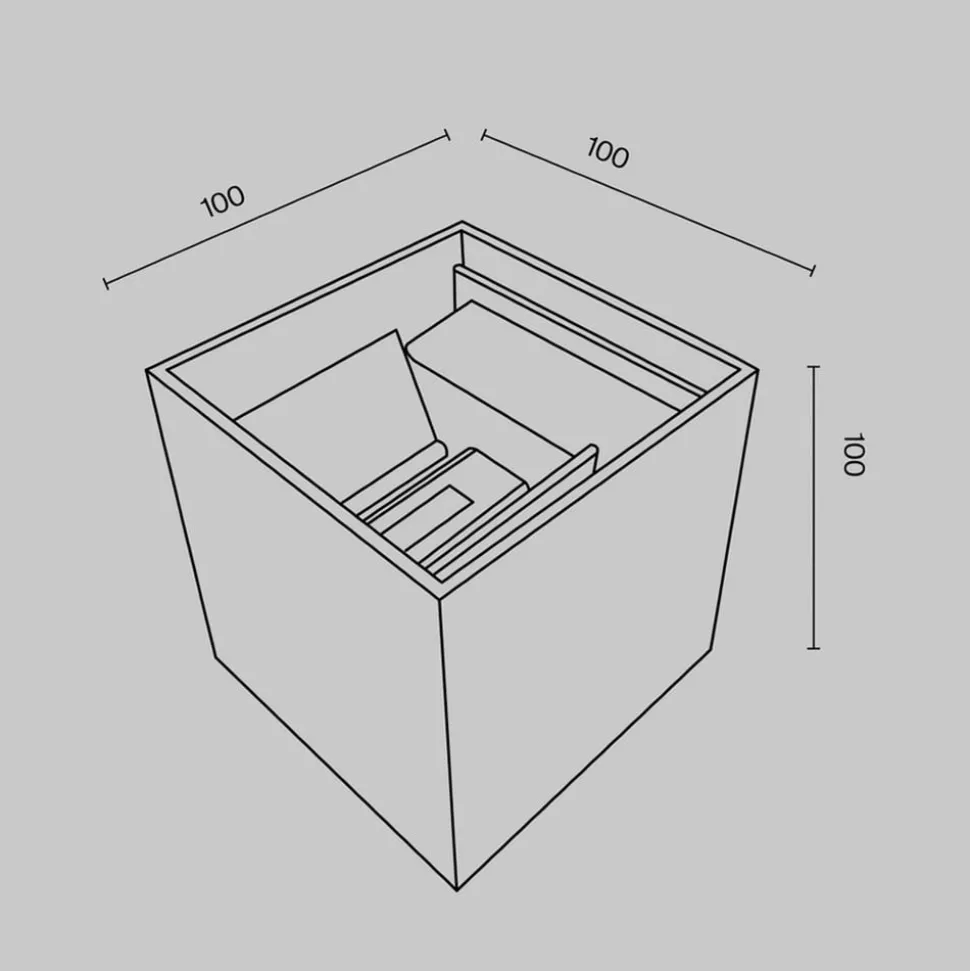 Fulton utendørs LED-vegglampe, 10x10cm, hvit