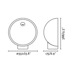 Gaia LED-sokkellampe, grå, betong, høyde 38,8 cm