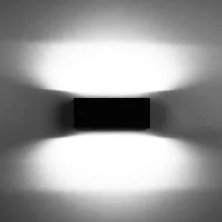 Gemini utendørs LED-vegglampe, 22 cm, 4 000 K, antrasitt