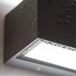 Gemini utendørs LED-vegglampe, 22 cm, 4 000 K, antrasitt