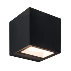 Gemini utendørs LED-vegglampe matt svart 8,8cm