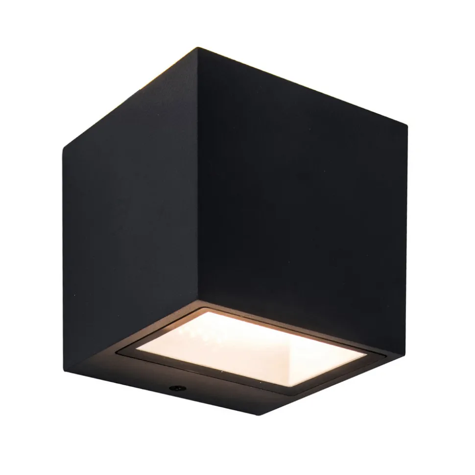 Gemini utendørs LED-vegglampe matt svart 8,8cm