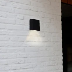 Gemini XF utendørs LED-vegglampe, matt svart